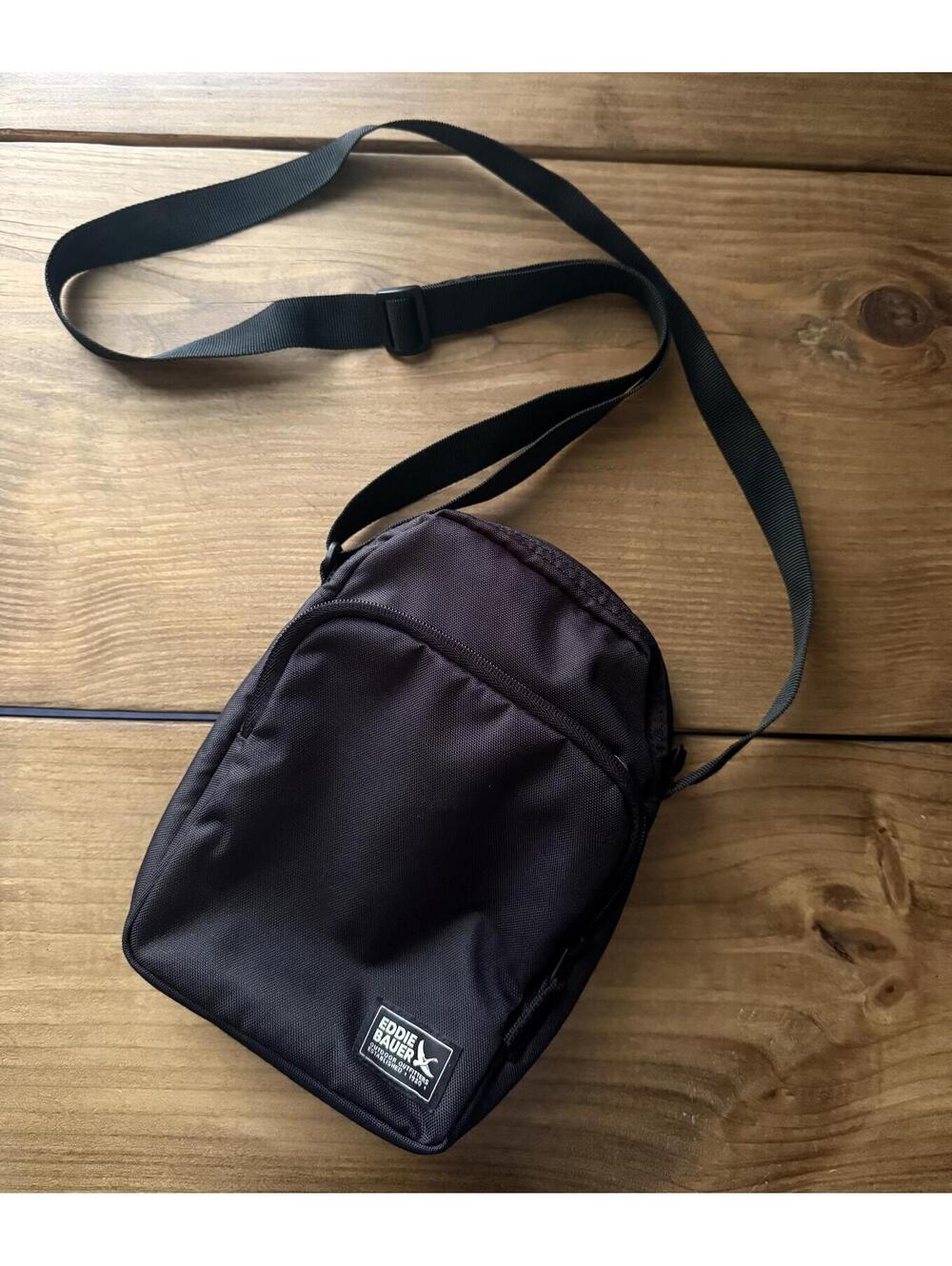 Eddie Bauer Black Nylon Mini Crossbody Bag